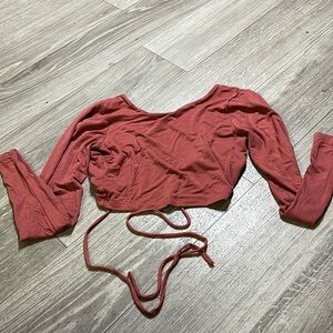long sleeve crop top